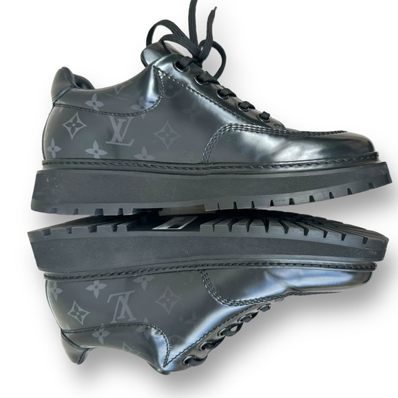 LOUIS VUITTON MEN SIZE 8.5 Abbesses black Derby EXCELLENT CONDITION - Picture 7 of 10